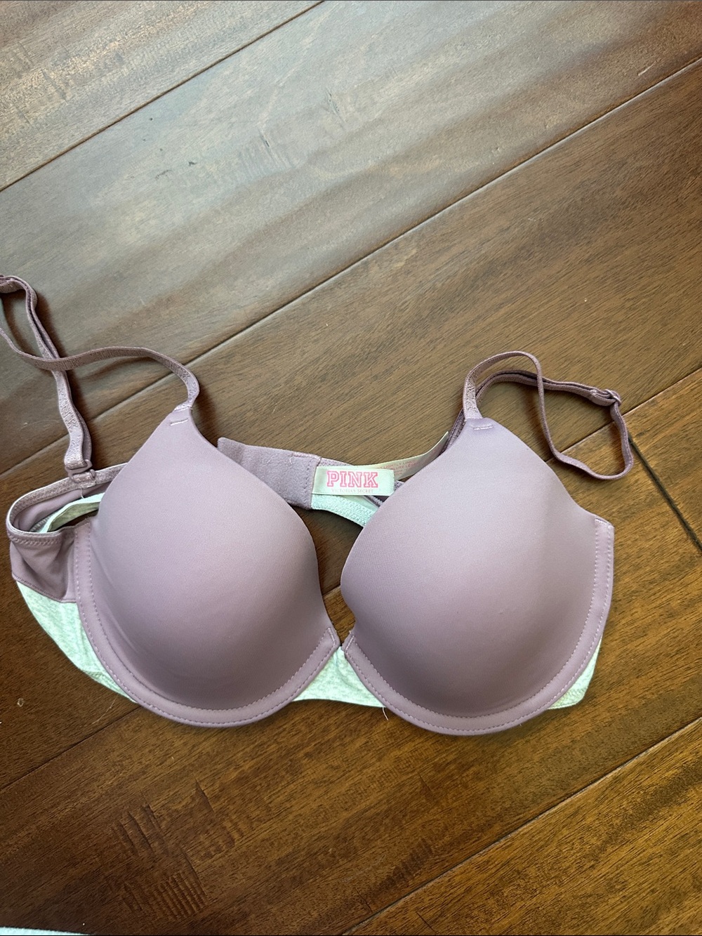 PINK Victoria's Secret Mauve T-Shirt Push-Up Bra